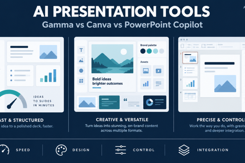 Gamma vs Canva vs PowerPoint Copilot: Which AI Presentation Tool Is Best?